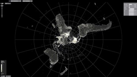 Карта плоская земля