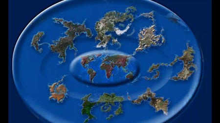 Древняя карта мира плоской земли