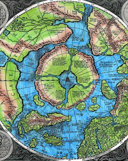 Карта плоской земли асгард