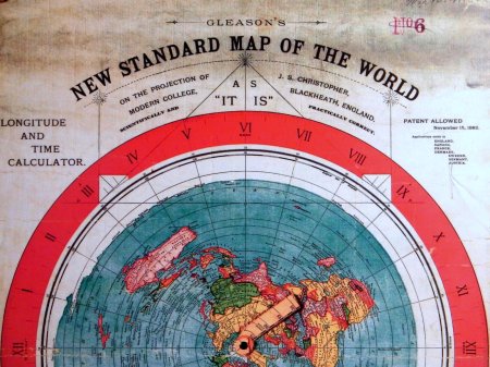 Карта плоской земли 1892