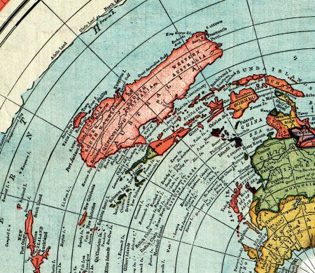 Карта плоской земли 1892