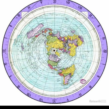 Плоская карта земли
