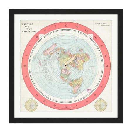 Карта плоская земля