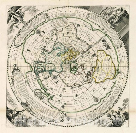 Древняя карта плоской земли