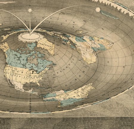 Карта плоской земли орландо фергюсона 1893