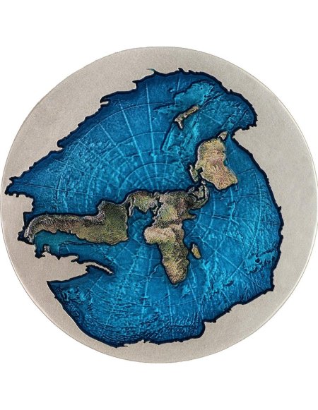 Карта плоской земли со странами