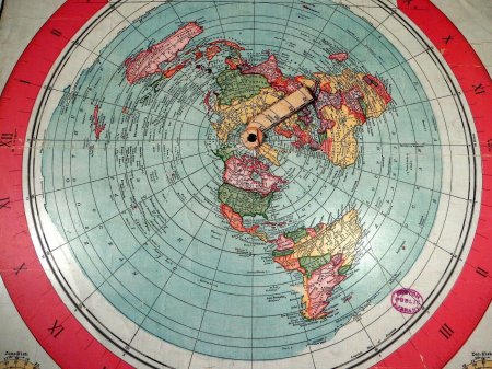 Настоящая карта плоской земли