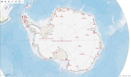 Карта антарктида