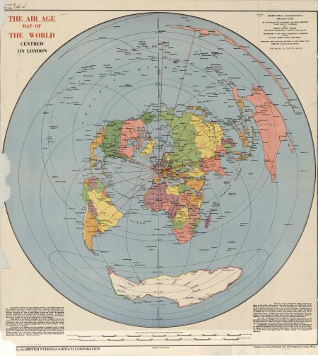 Карта плоской земли 1892