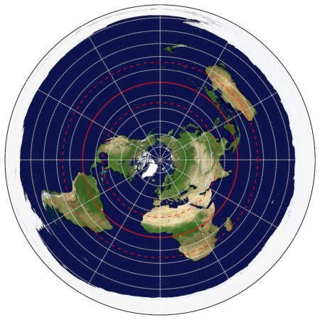 Карта плоская земля