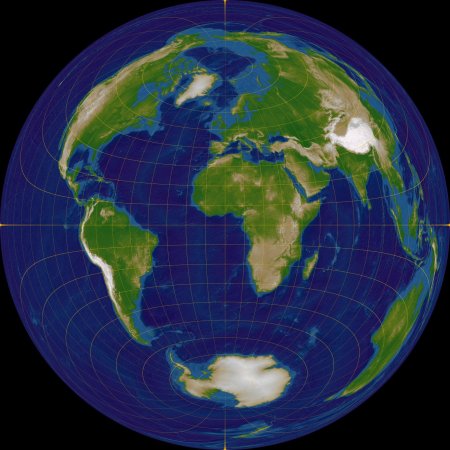 Азимутальная проекция плоской земли