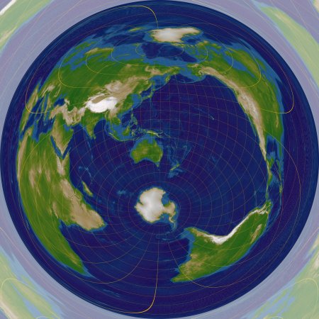 Азимутальная проекция северный полюс