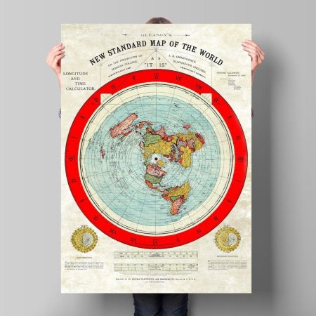 Карта плоская земля