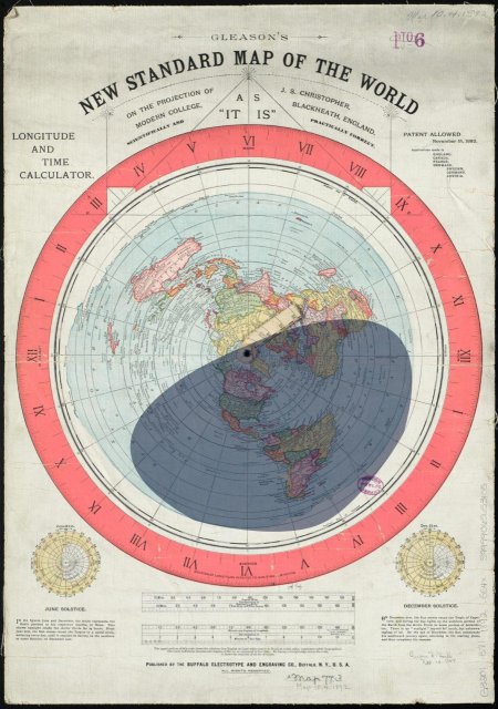 Карта плоской земли глиссона
