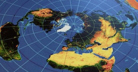 Плоская земля азимутальная карта