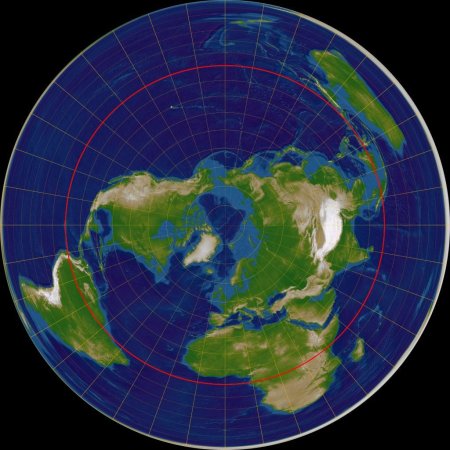 Азимутальная проекция земли