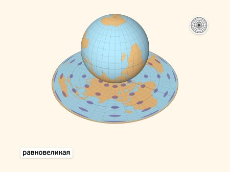 Равновеликая азимутальная проекция ламберта