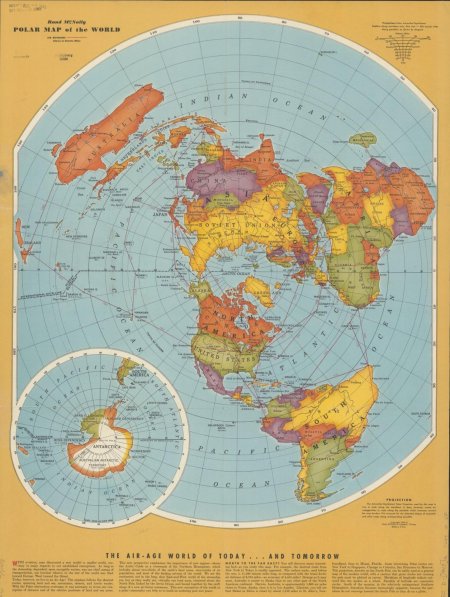 Карта мира американская