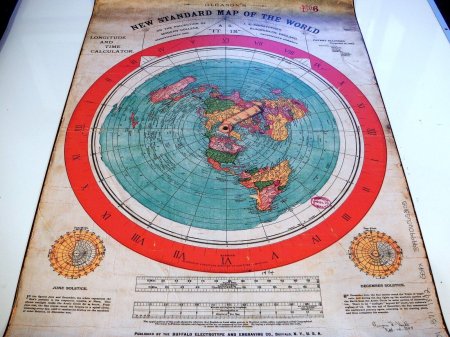 Карта плоской земли 1892