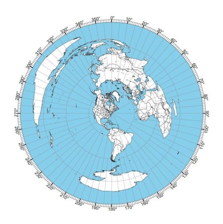 Азимутальная проекция земли