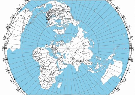 Азимутальная проекция северный полюс