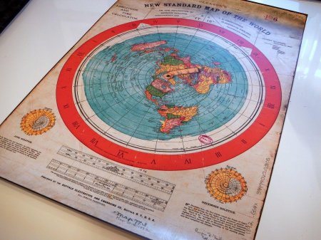 Карта плоской земли 1892