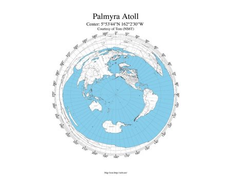 Плоская земля азимутальная карта