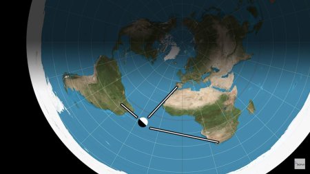 Карта плоская земля