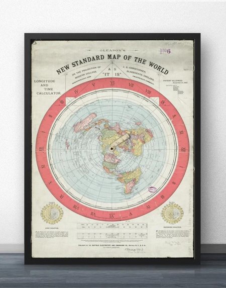 Плоская карта земли