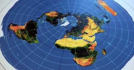 Плоская земля азимутальная карта