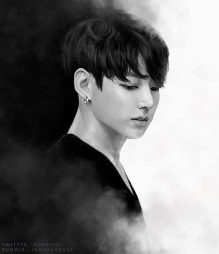 Бтс чонгук чёрно белый