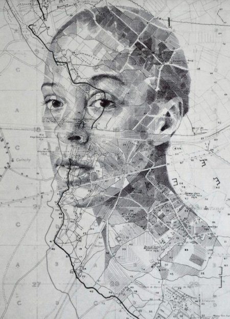 Арты географических карт в интерьере