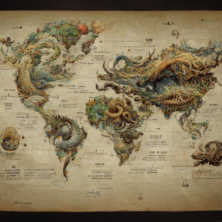 Морские чудовища на старинных картах