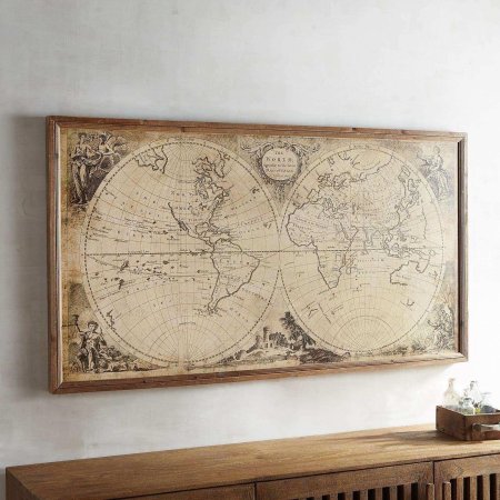 Настенный декор secret de maison «карта мира» (коричневый)