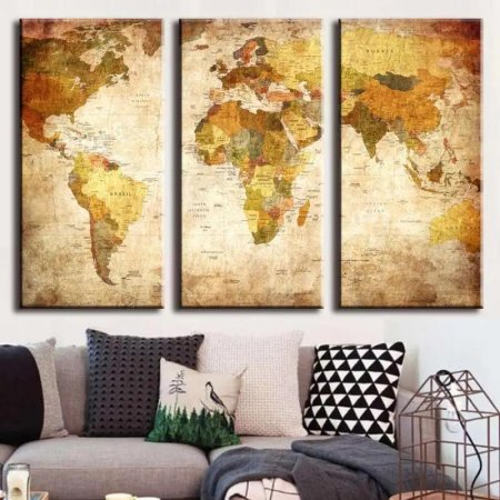 Карта мира картина