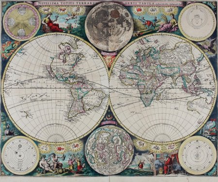 Старинная карта мира