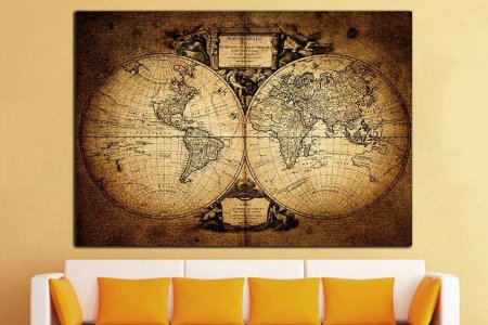 Старинная карта мира