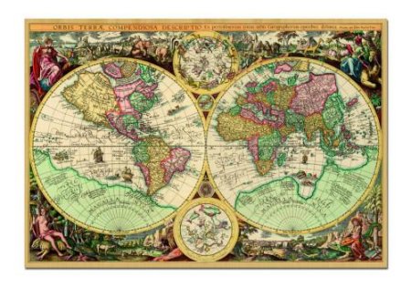 Старинная карта мира