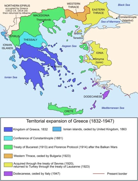 Территория греции в