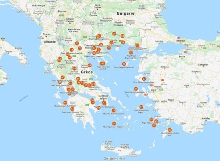 Карта греции