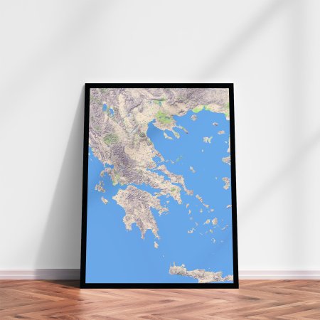 Рельеф греции карта