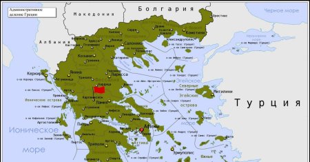 Карта греции с островами