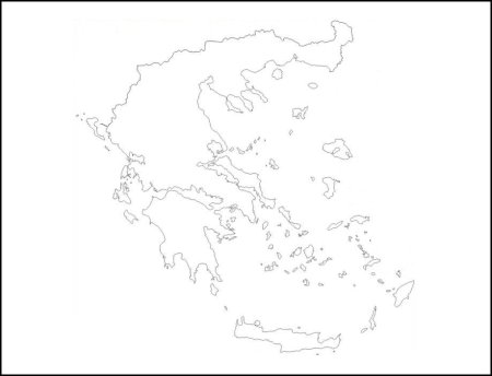 Контурная карта древней греции