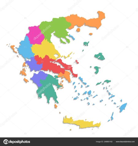 Политическая карта греции