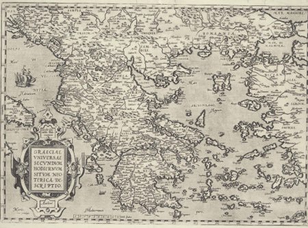 Старинная карта греции