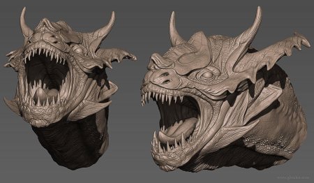 Дракон концепт zbrush