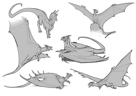 Дракон виверн референс