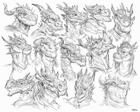 Дракон набросок