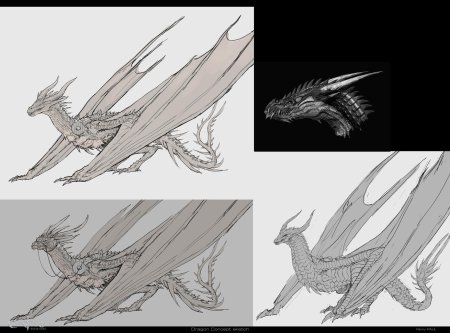 Дракон концепт арт