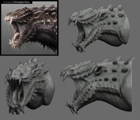 Череп дракона анфас